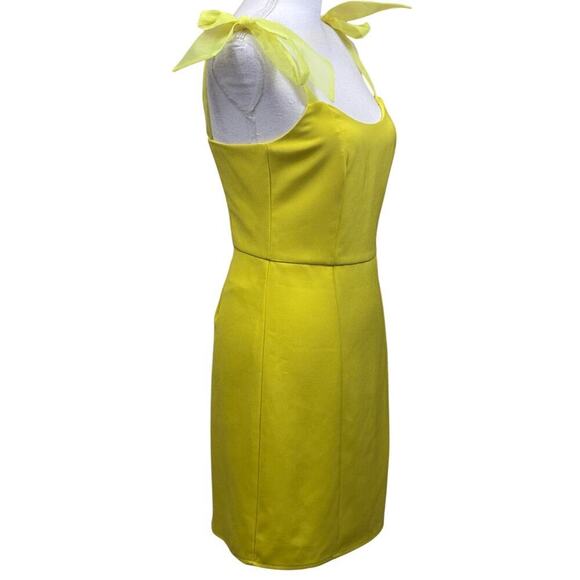 Adelyn Rae Gia Ribbon Strap dress, small, yellow, NWT, bright, summer party - Picture 2 of 7